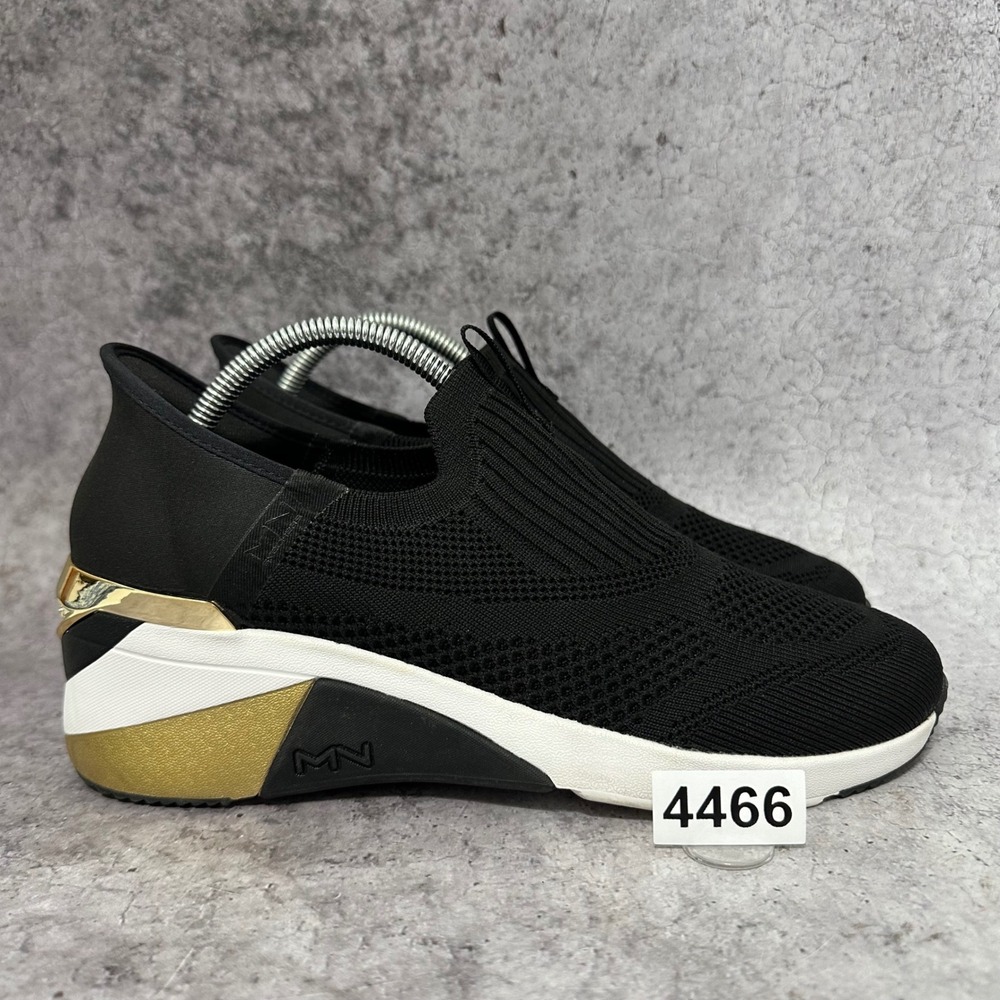 Mark Nason Skechers A-Line Crescent Sneakers Womens 10 Black Wedge Slip-Ins
